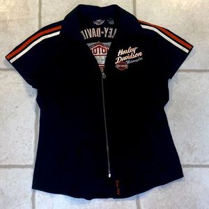 Harley Davidson zip up shirt